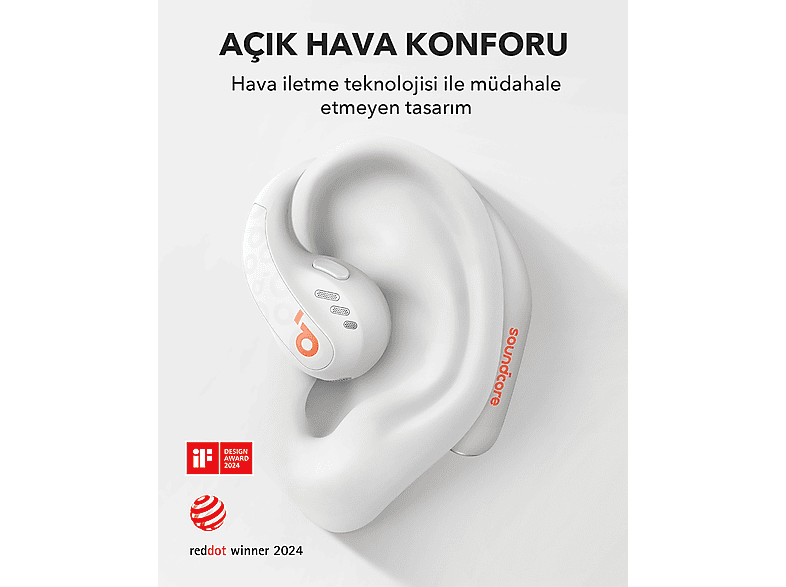 ANKER Soundcore AeroFit Pro Bluetooth Kulak İçi Kulaklık Beyaz