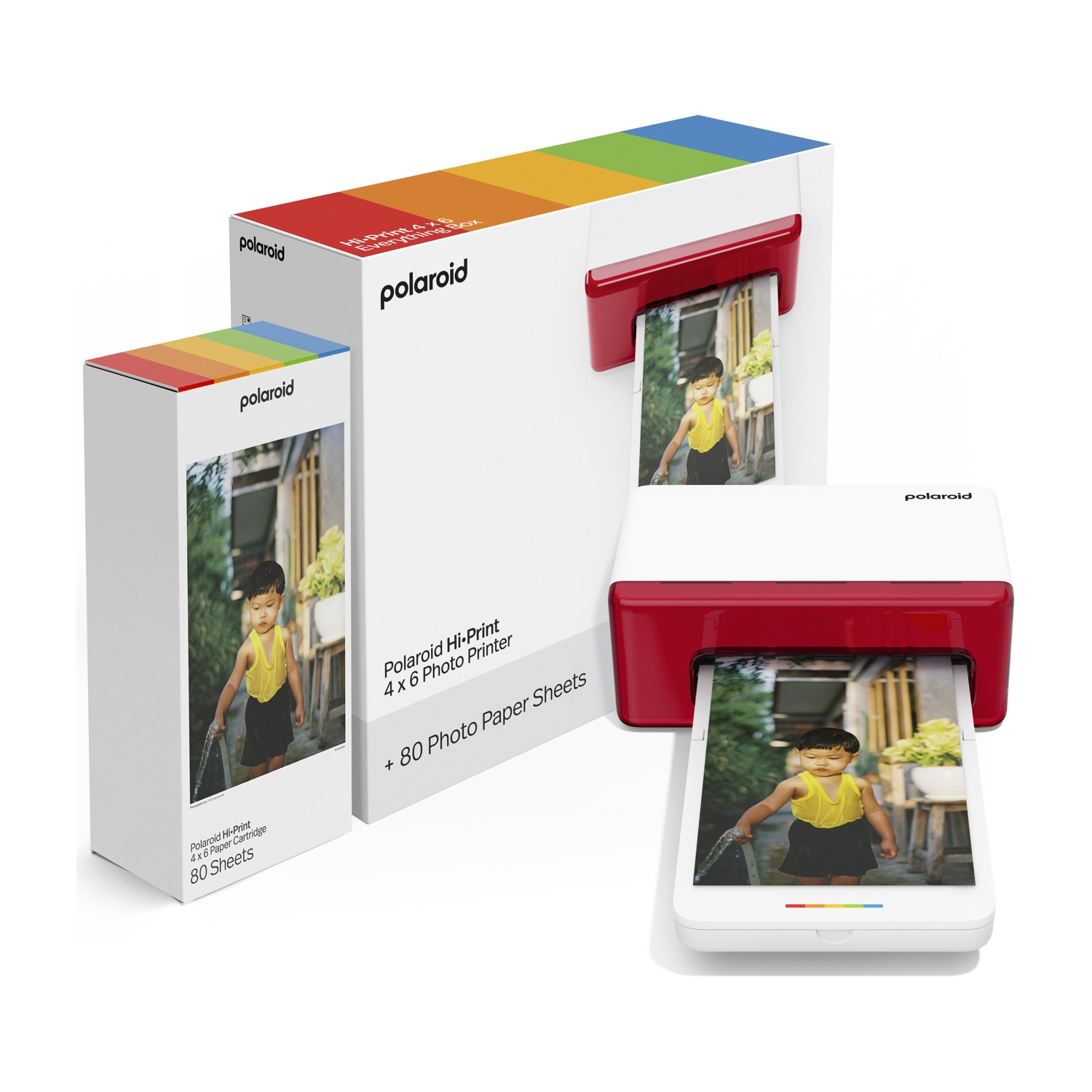 Stampante fotografica Polaroid Hi-Print con foto.
