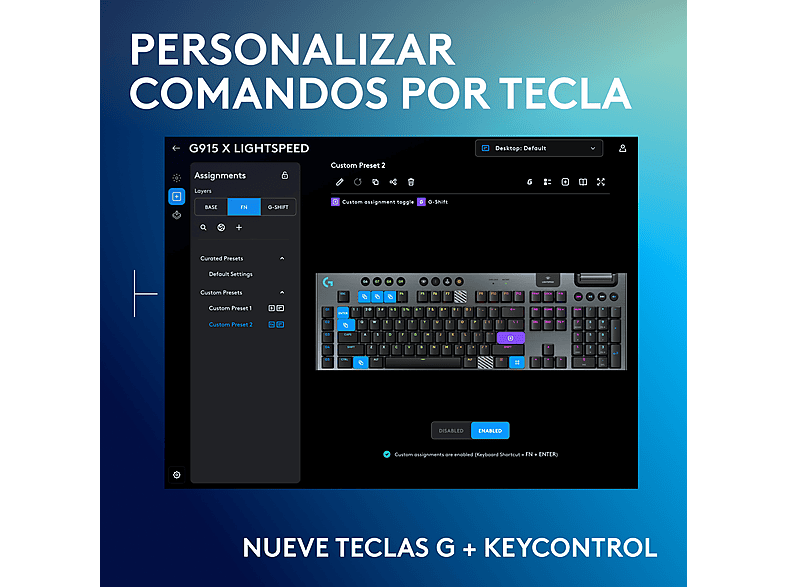 Teclado Logitech G G915 X Lightspeed Inalambrico