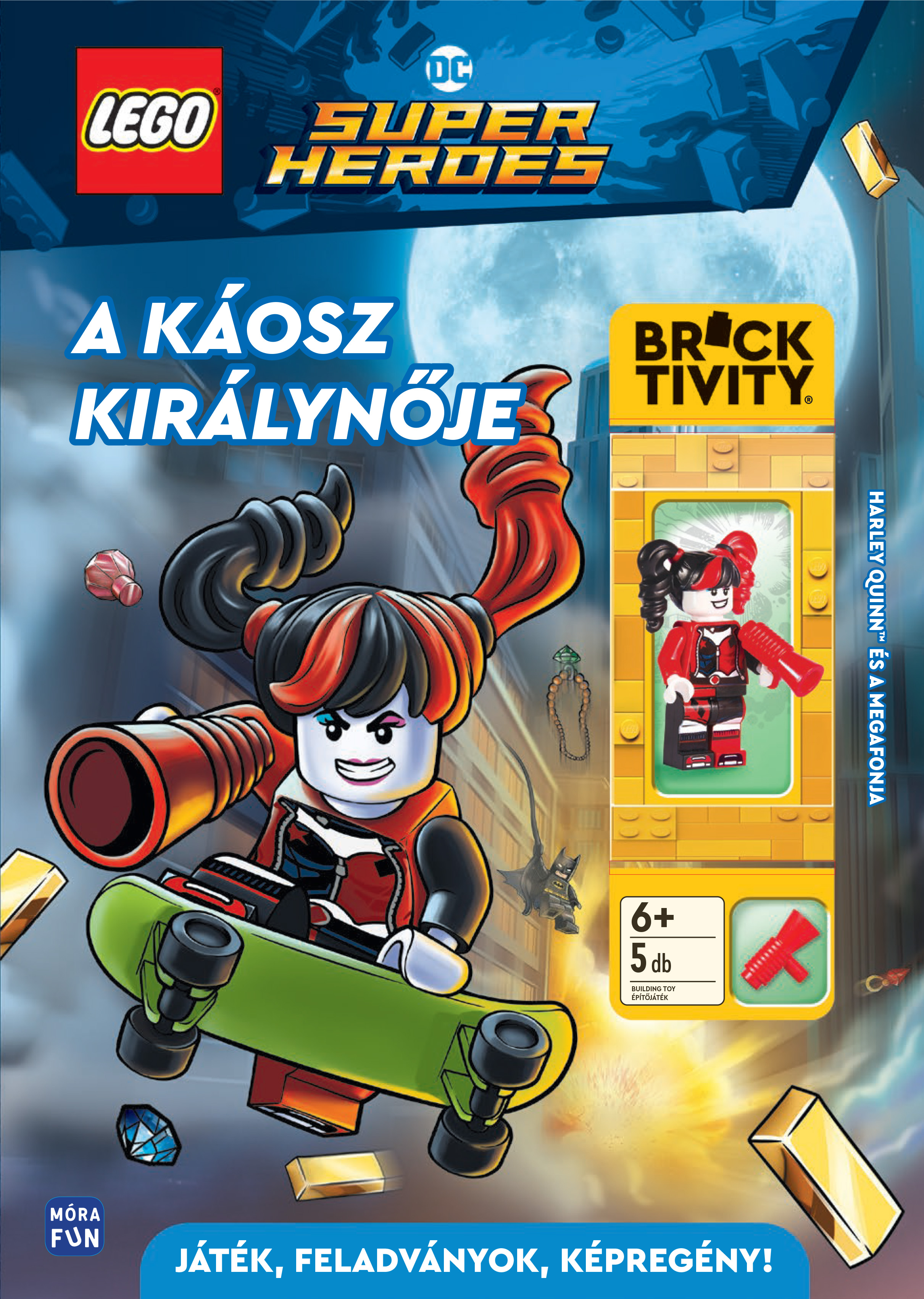 Móra Könyvkiadó - LEGO DC A káosz királynője Harley Quinn és a megafonja minifigurával