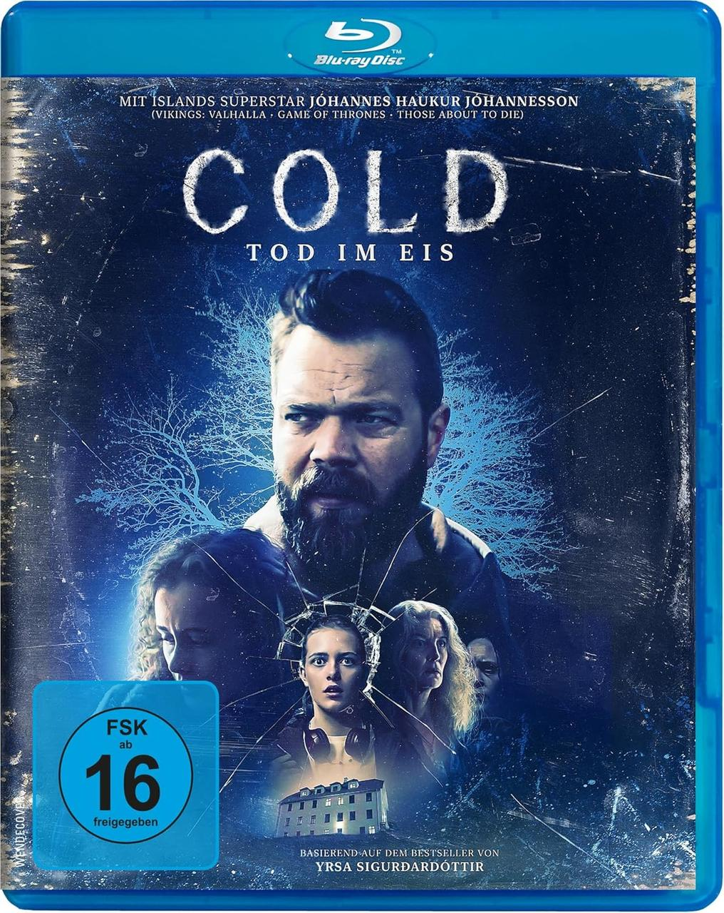 Filmcover mit einem Mann und anderen Personen. Der Titel lautet 'Cold', mit deutschem Text.