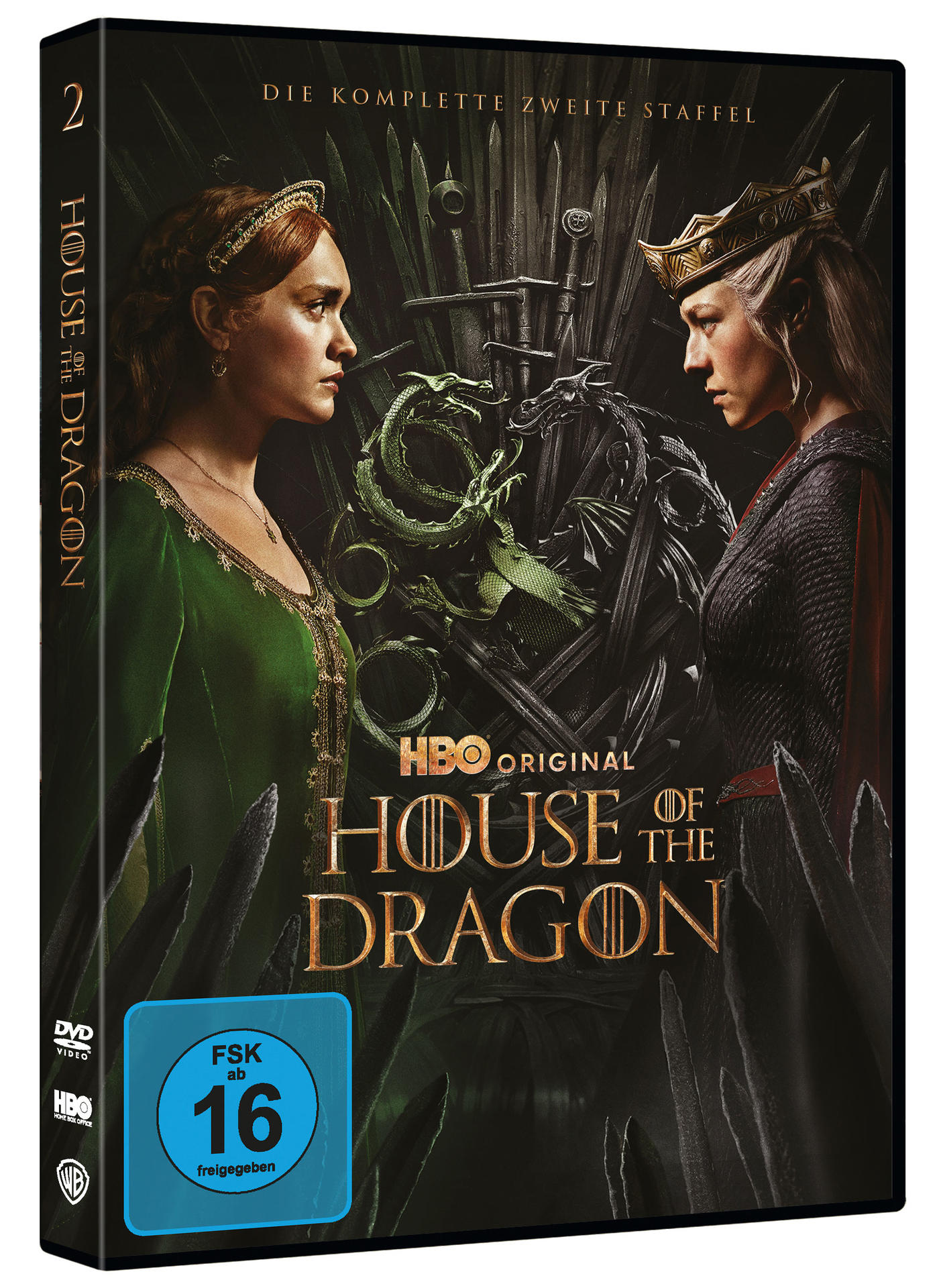 DVD-Hülle von 'House of the Dragon' mit zwei Frauen auf dem Cover.