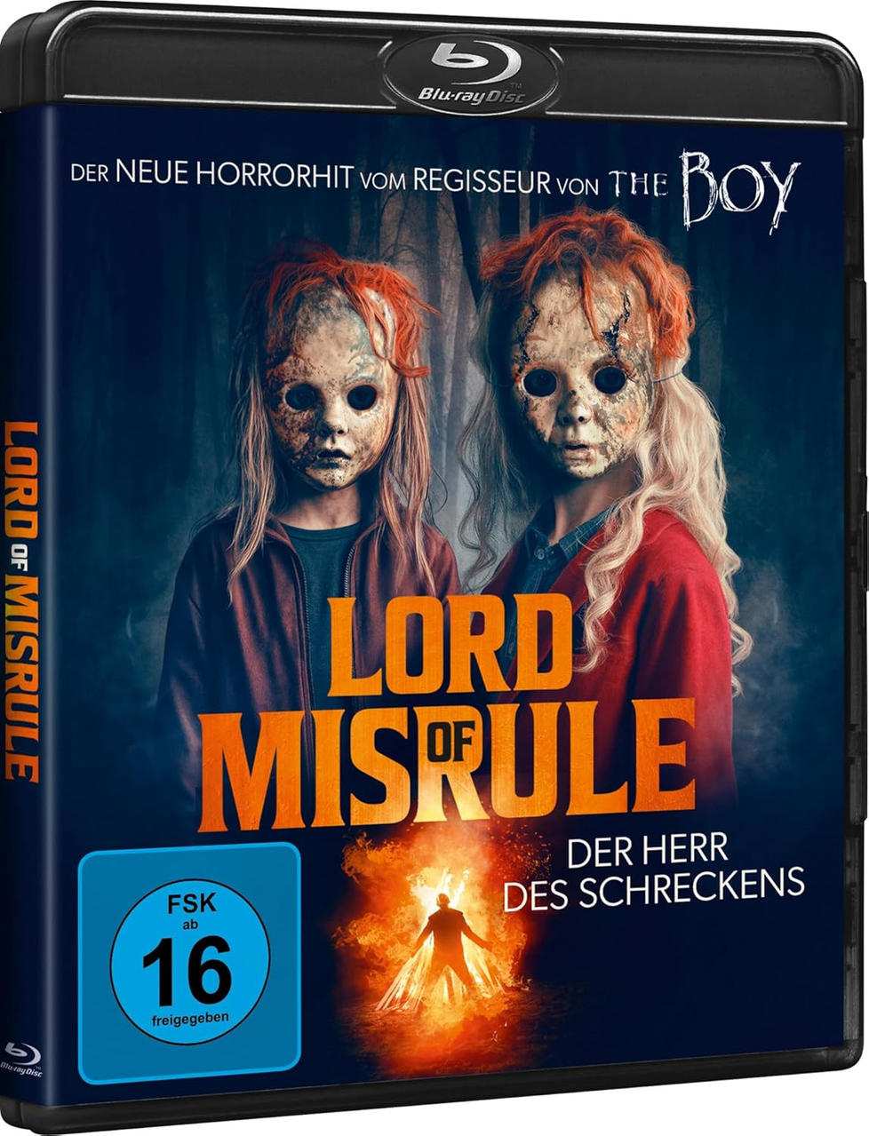 Ein Filmcover zeigt zwei maskierte Figuren mit dem Titel Lord of Misrule.