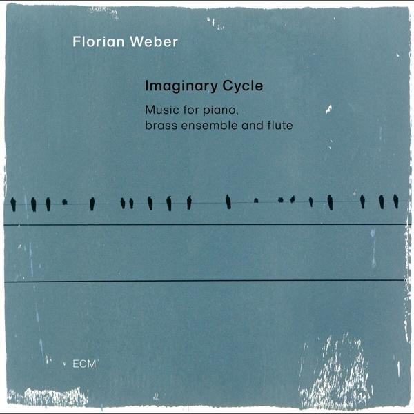 Album borító: Imaginary Cycle. Kék háttér fekete vonalakkal és madár sziluettekkel egy vezetéken.