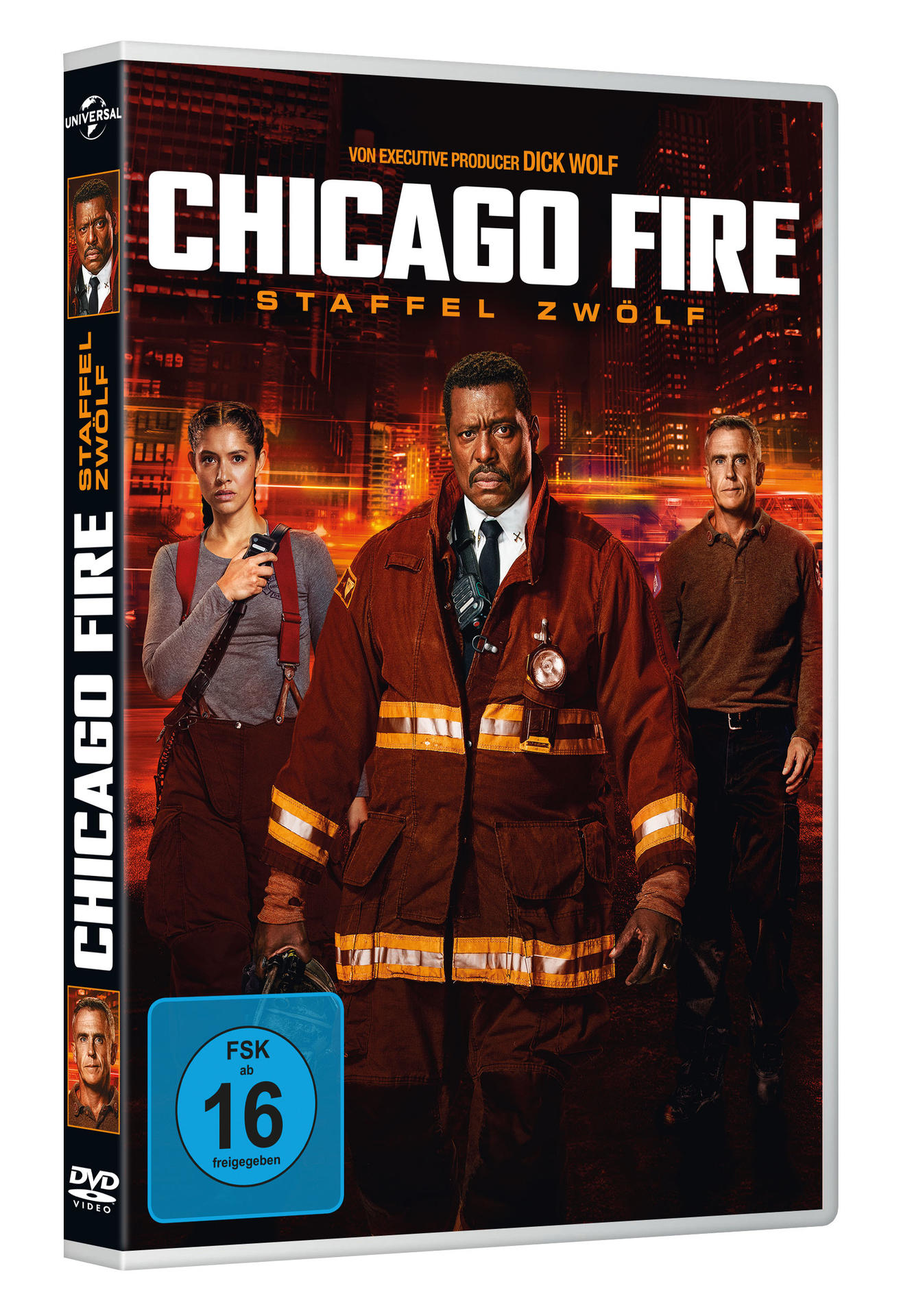 DVD-Hülle für 'Chicago Fire' mit Schauspielern, Titel und Logo.
