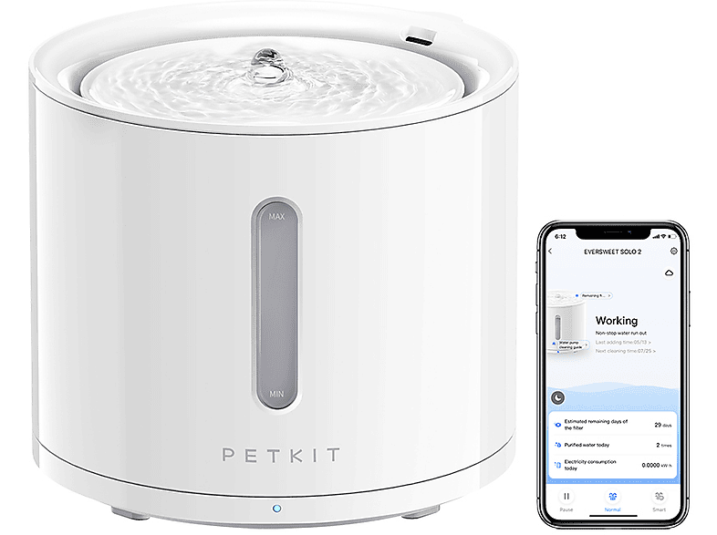 PETKIT Eversweet Solo 2 Smart Pet Kablosuz Otomatik Su Pınarı Beyaz