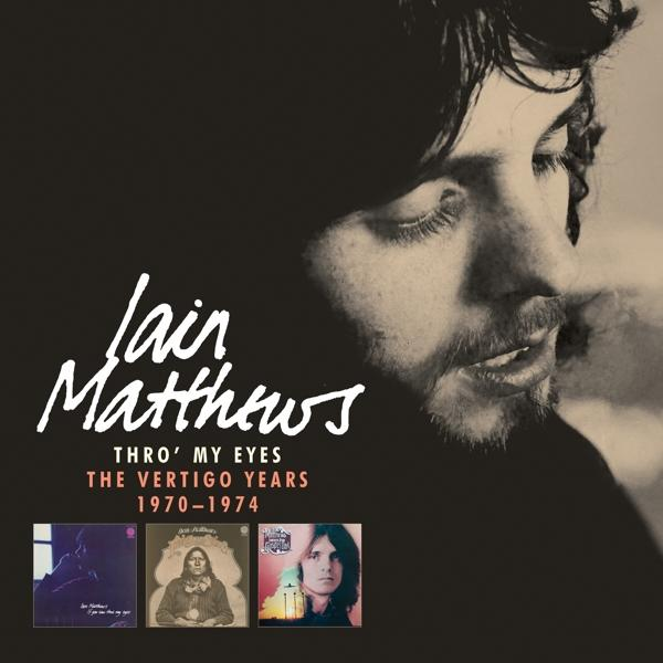 Albumcover mit Iain Matthews, Text und drei Albumcovern.