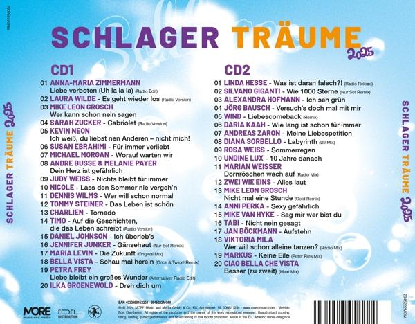 CD-Cover mit einer Titelliste und einem Bild eines Mannes mit Mikrofon auf der Bühne.