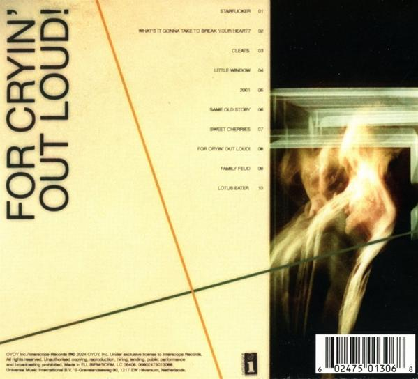 CD-Cover mit Text und Flammen-Illustration. Rückseite mit Titelliste.