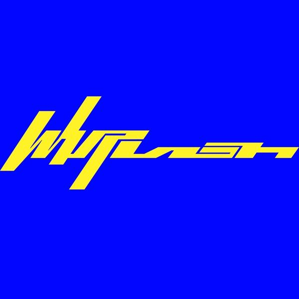 Gelbes stilisiertes Logo auf blauem Hintergrund. Das Logo lautet 'WPLASH' in dynamischer Schrift.