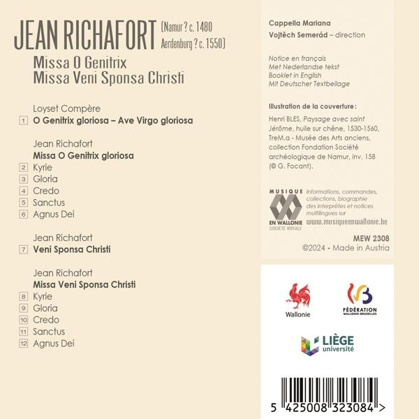 Ein CD-Cover mit Text auf Französisch und einem Barcode.