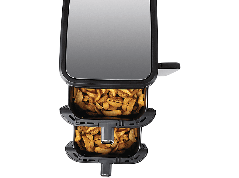 Gourmetmaxx 15305 Heißluftfritteuse mit Doppelkorb 5 l + 10 l, 2800 Watt, Schwarz — Foto 2 von 5