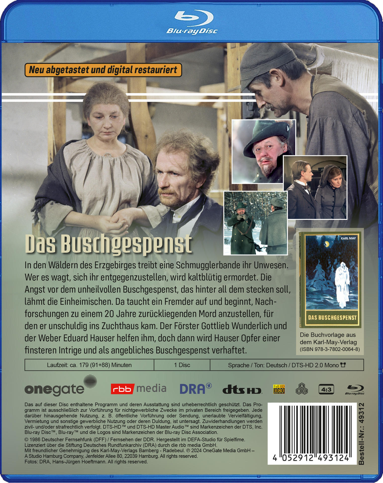 Blu-ray-Disc-Cover mit Bildern einer Filmszene und Text.