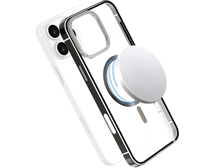 ISY ISC-7001 MagISY, Backcover, Apple, iPhone 16 Pro, Transparent, Metallic