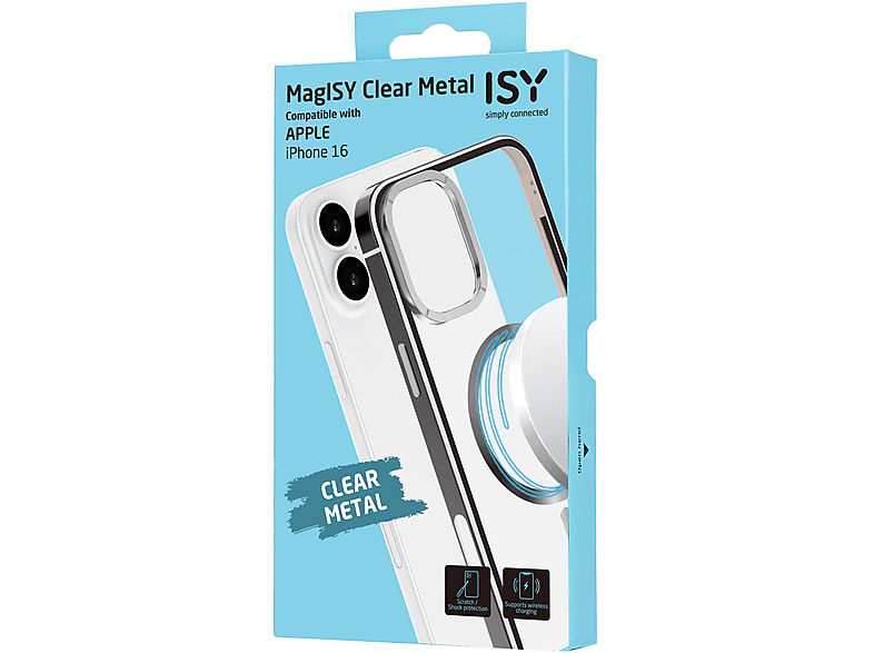 Thumbnail - ISY ISC-7000 MagISY, Backcover, Apple, iPhone 16, Transparent, Metallic