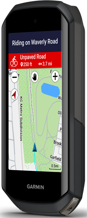 Fekete Garmin GPS-készülék térképpel.
