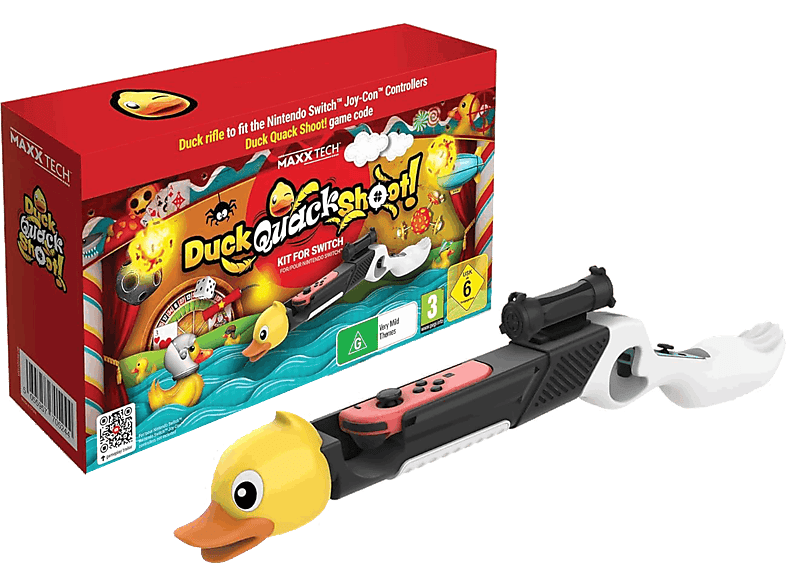 Nintendo Switch Duck, Quack, Shoot! (Código en la caja) + Rifle para mando
