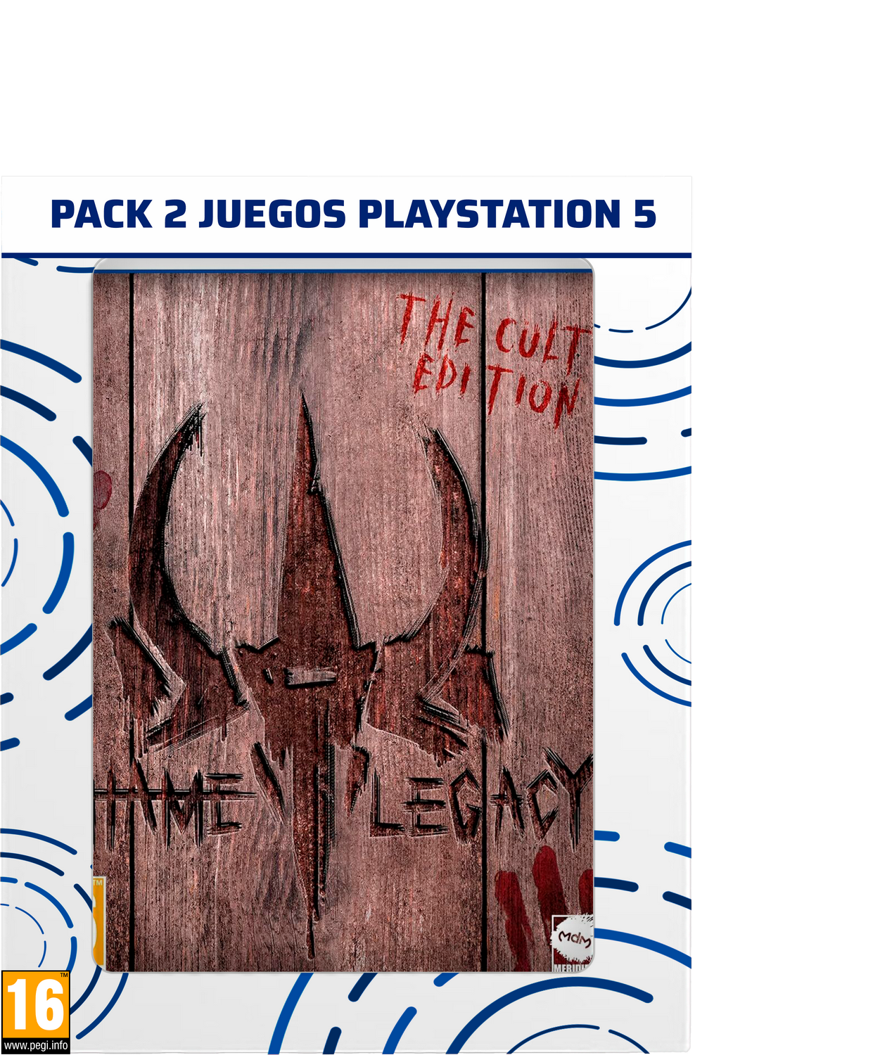 Una caja de juego etiquetada "THE CULT EDITION" con fondo de madera.