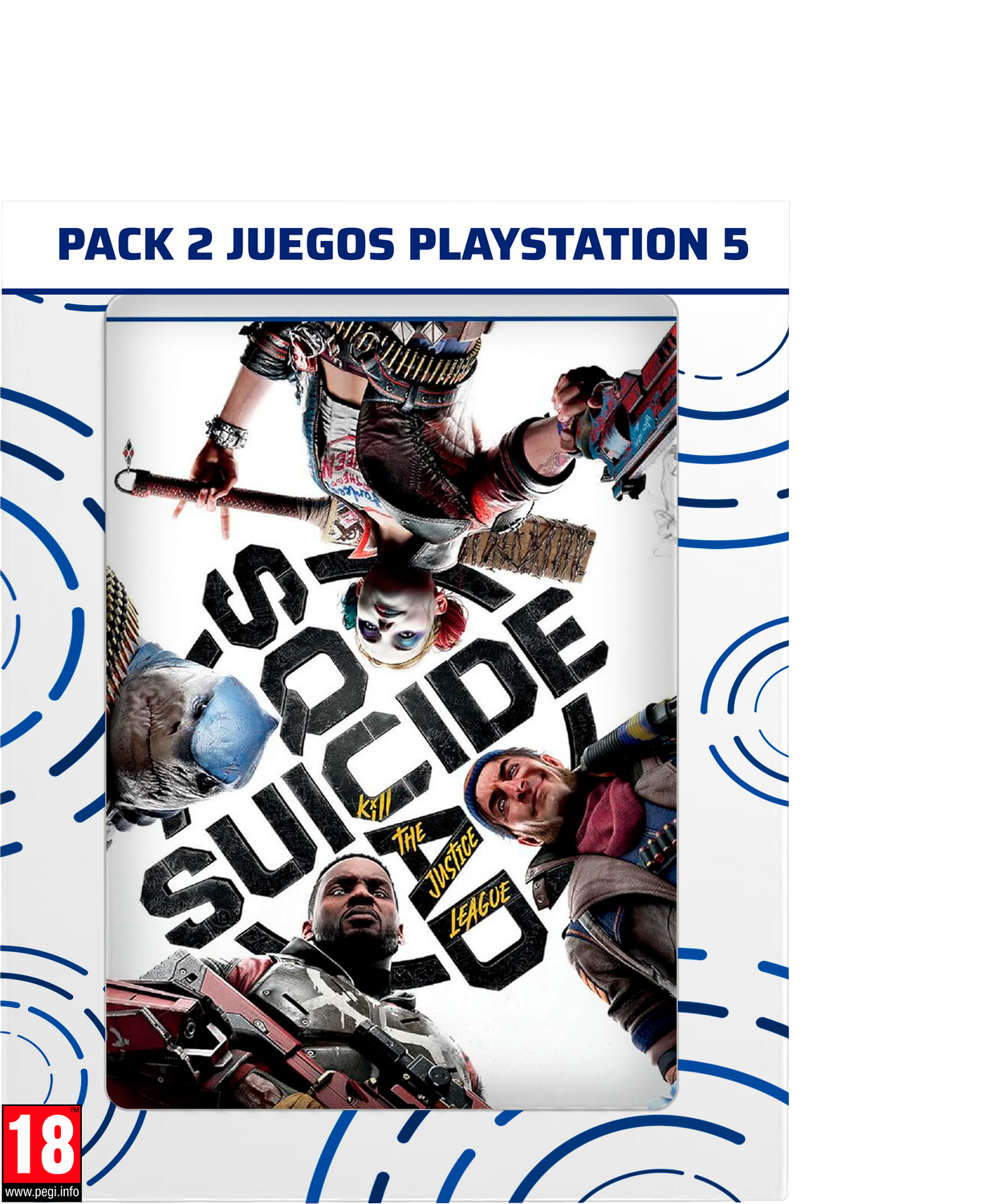 Portada del juego 'Suicide Squad Kill the Justice League' en una caja blanca con el logo de PS5.