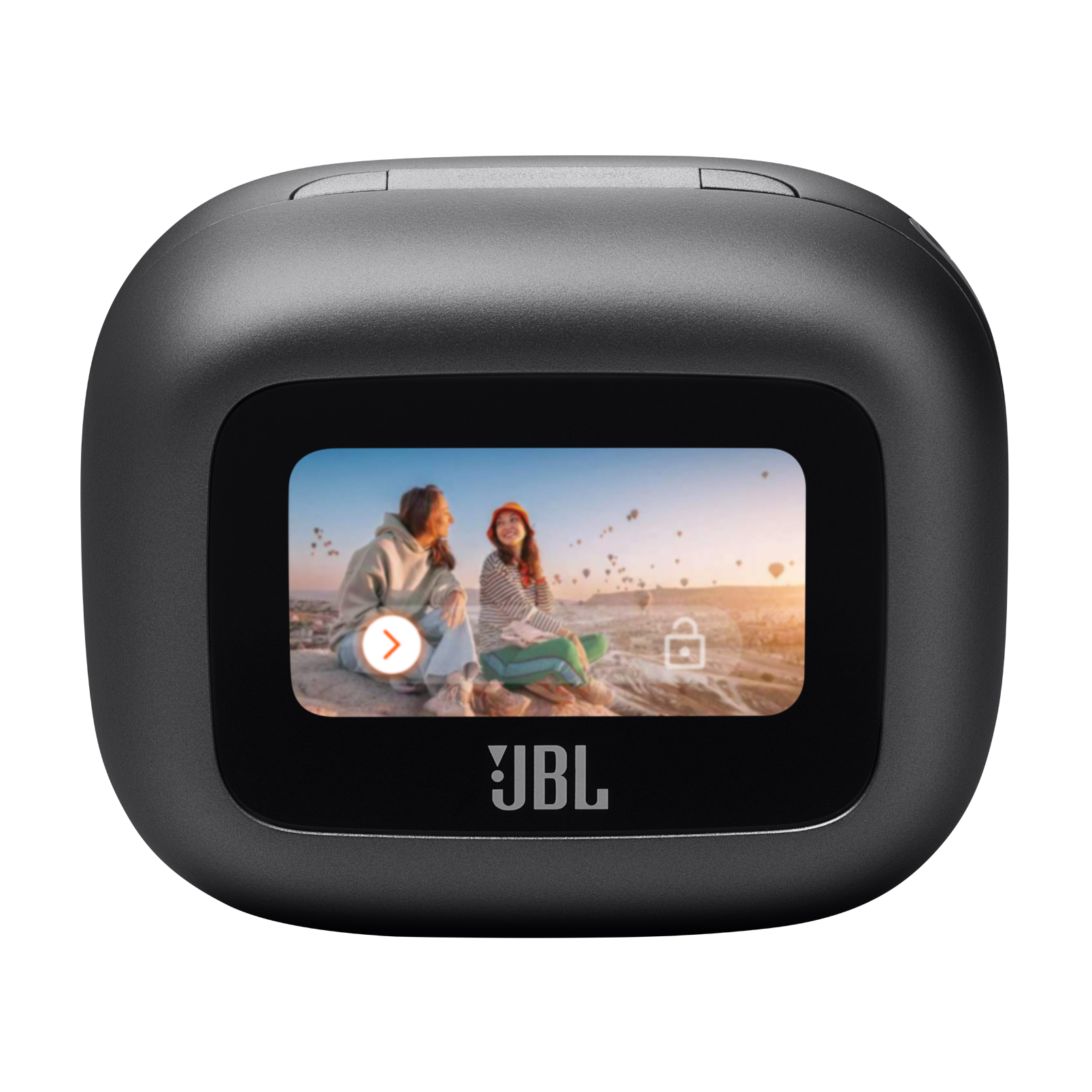 İnsanları gösteren bir ekran ı olan JBL kamera.