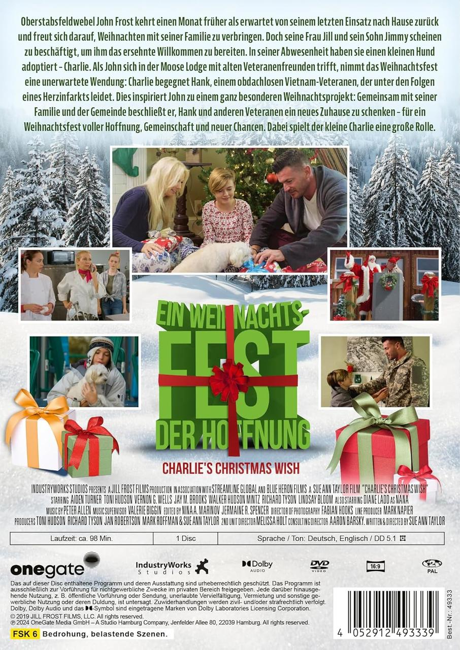 Ein Filmcover mit Text und mehreren Bildern.