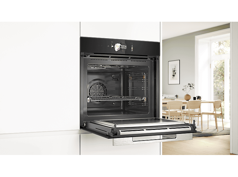 BOSCH HMG778NB1, Backofen mit Mikrowellenfunktion (Einbaugerät, 67 l, 594 mm breit), Serie 8