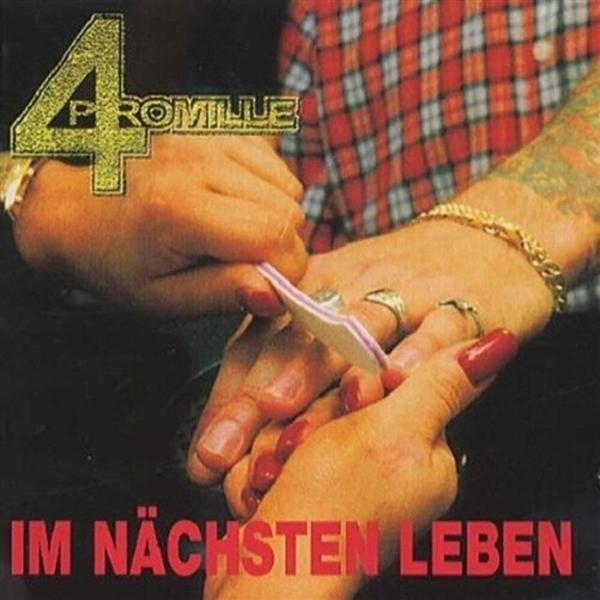 Albumcover: Hände feilen Nägel, mit Text auf Deutsch.