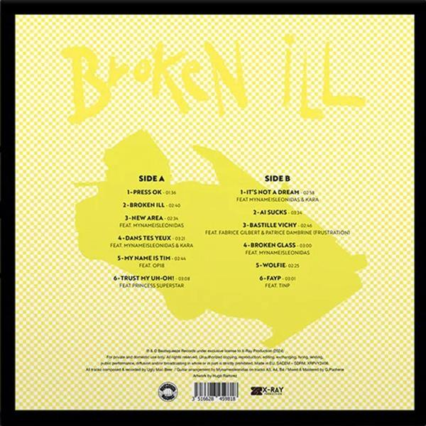 Eine Schallplatte mit dem Schriftzug "Broken Ill".