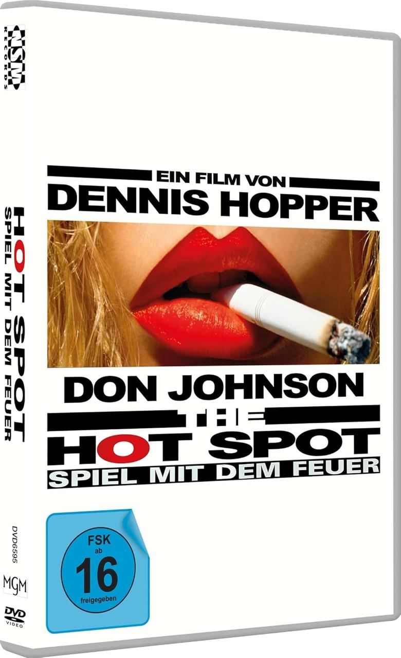 Ein DVD-Cover mit dem Titel 'Hot Spot', einer Frau und einer Zigarette.