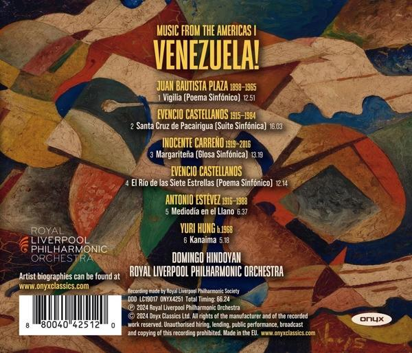 CD-Cover mit Gemälde und Text. Musik aus Amerika I. Venezuela! und anderer Text ist sichtbar.