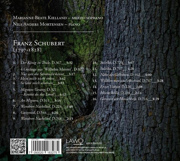 Ein Buchcover mit Text und einem kleinen Bild eines Baumes, mit einer Liste von Musiktiteln.