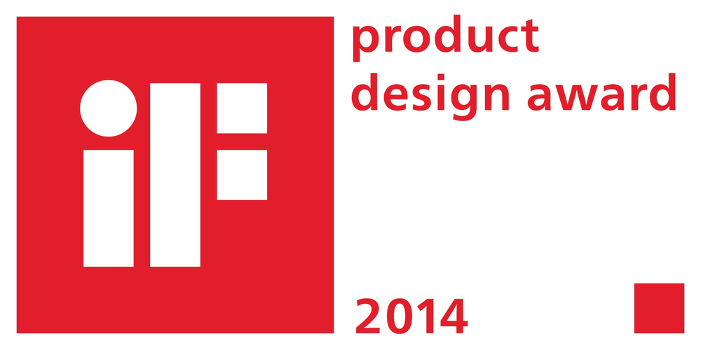 Das iF Product Design Award 2014 Logo ist rot.