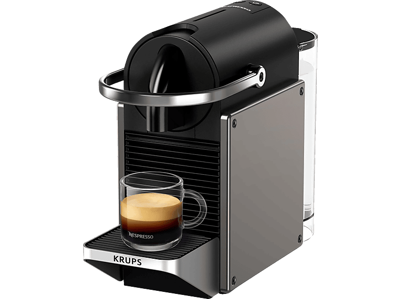 KRUPS Nespresso XN306T Pixie Redesign Kapselmaschine Titan/Schwarz