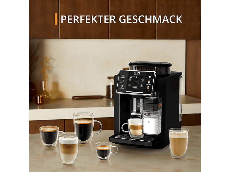 KRUPS EA9128D Sensation Milk Kaffeevollautomat Schwarz
