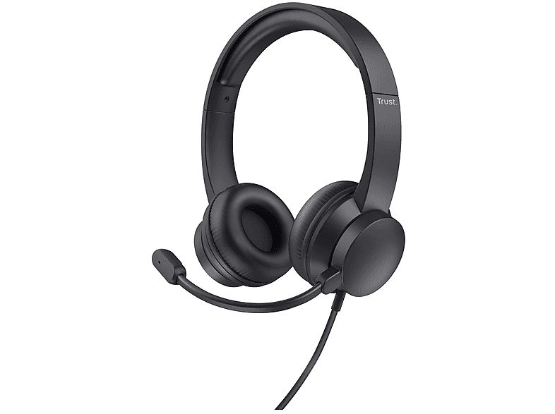 Trust Ayda USB PC Headset Cuffie PC, Black