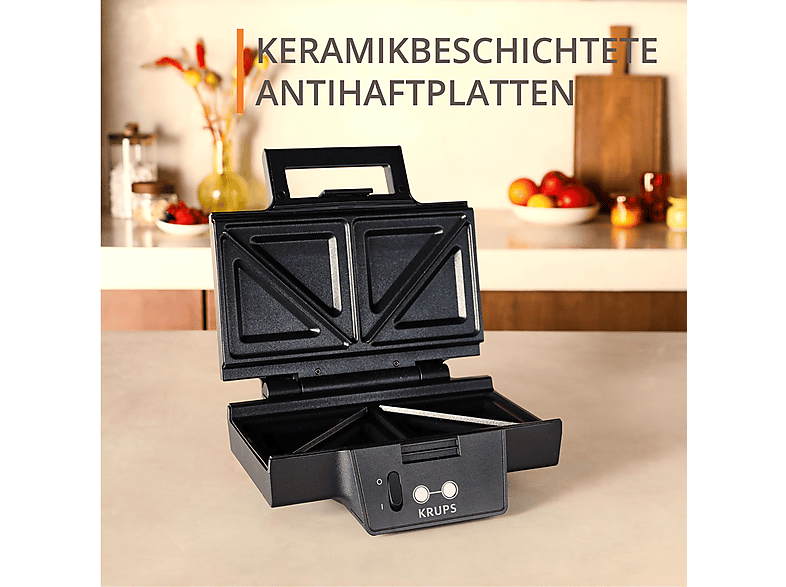 KRUPS FDK461 Iconic Sandwichmaker Schwarz