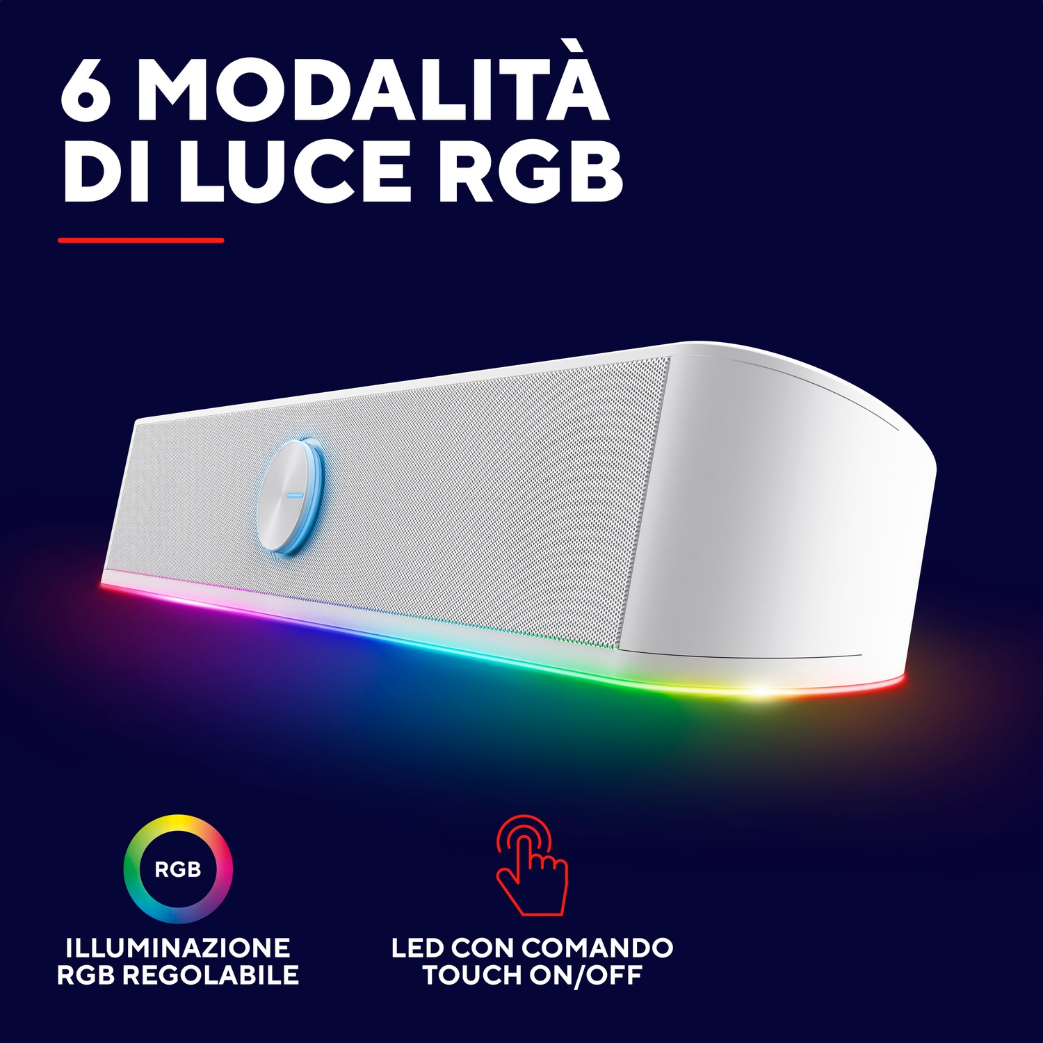 Altoparlante con luce RGB.