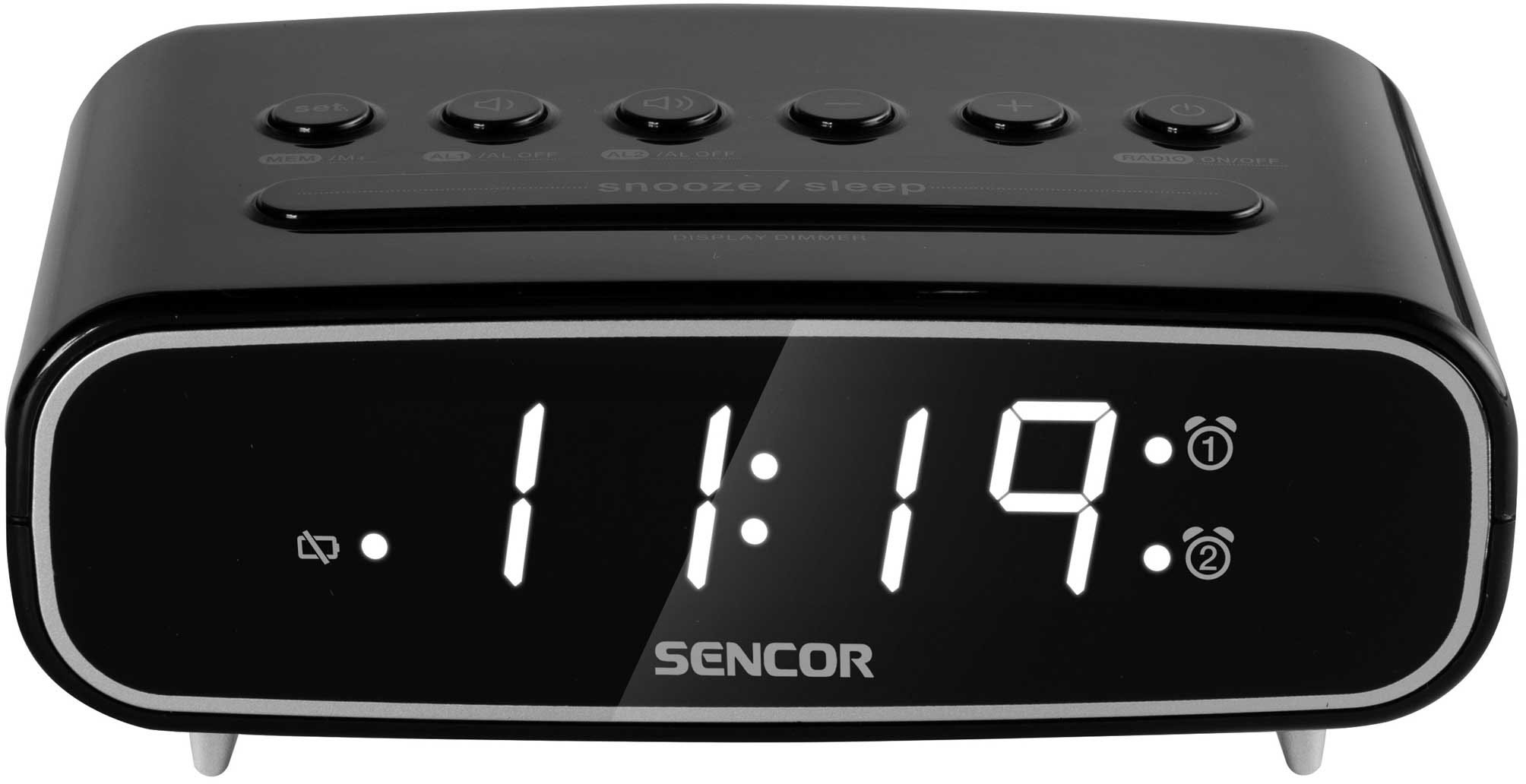 Egy fekete digitális ébresztőóra, amely az időt mutatja: 11:19.