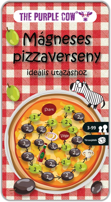 THE PURPLE COW Mágneses pizzaverseny társasjáték (3842)