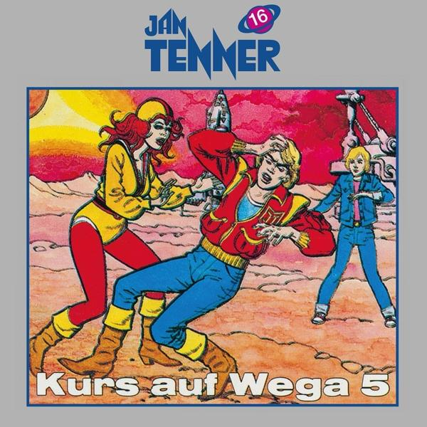 Comic-Cover: Zwei Personen in Raumanzügen, ein Raumschiff und der Titel: 'Kurs auf Wega 5'.