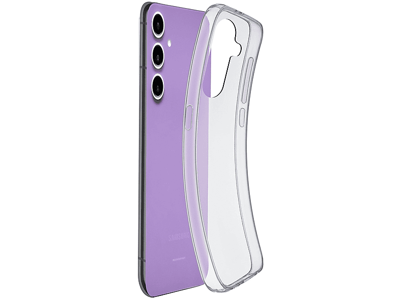 Cellularline Custodia in gomma sottile, Cover per Galaxy S24FE,Trasparente