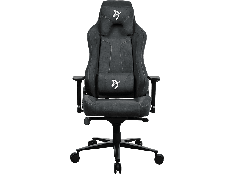 Arozzi Vernazza Soft Fabric, 3D-Armlehnen, Bis 145kg, Dunkelgrau Gaming Sessel, Dunkelgrau