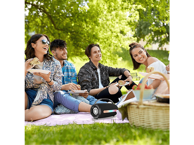 Głośnik mobilny MANTA SPK140GO-BK Radio FM Czarny – zdjęcie 3