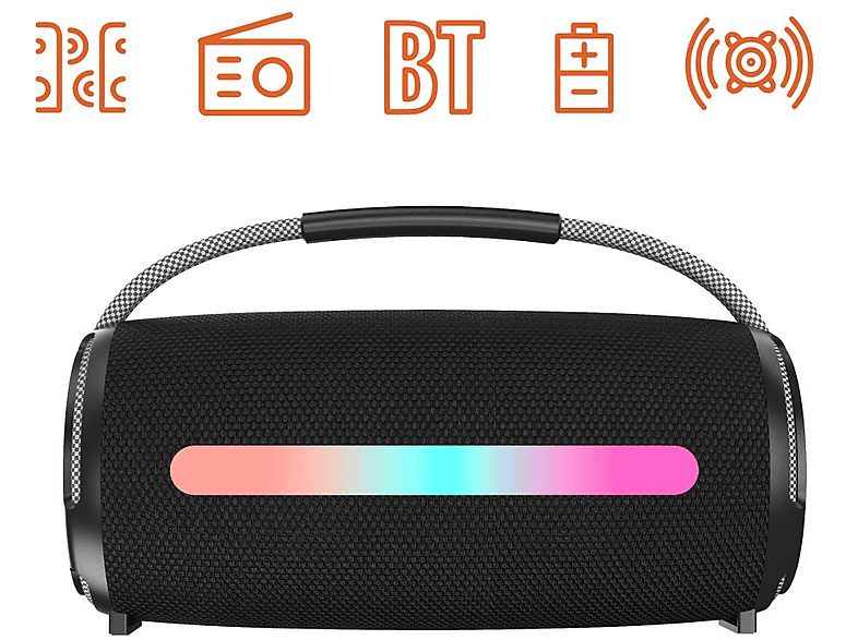 Głośnik mobilny MANTA SPK140GO-BK Radio FM Czarny – zdjęcie 2