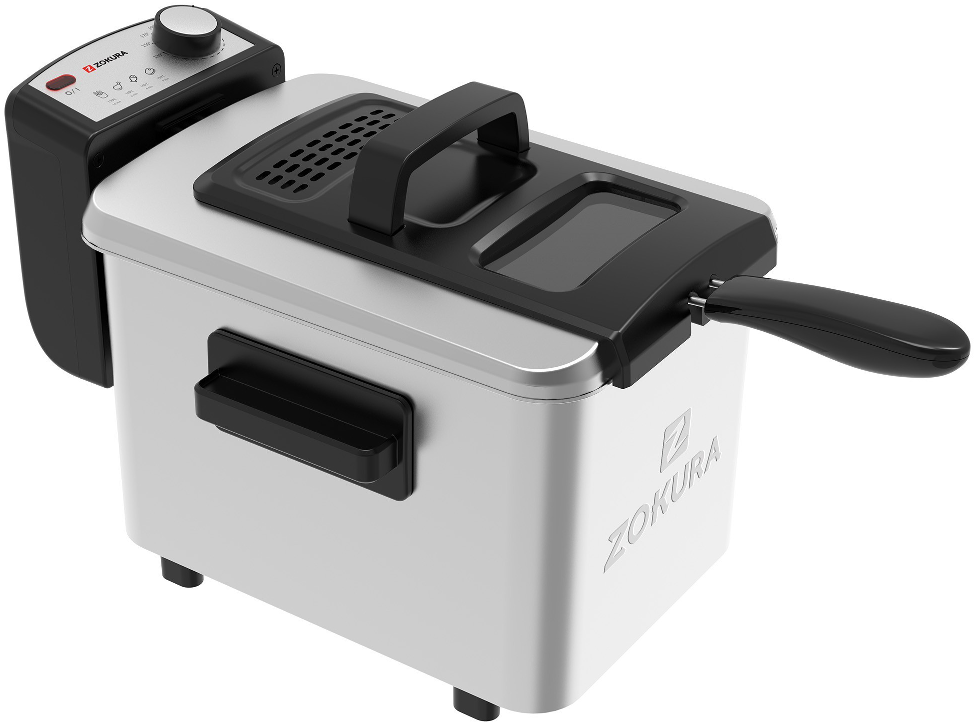 ZOKURA Olajsütő 4 L, 2200 W
