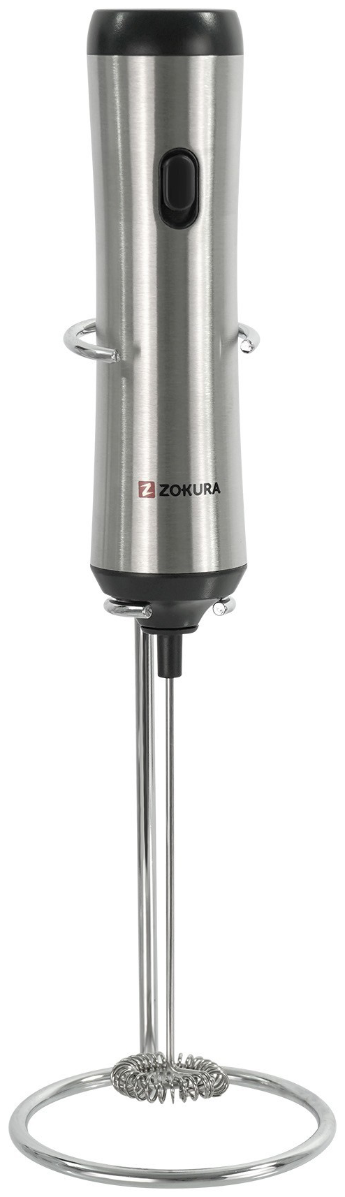 ZOKURA Akkus tejhabosító, fém állvánnyal