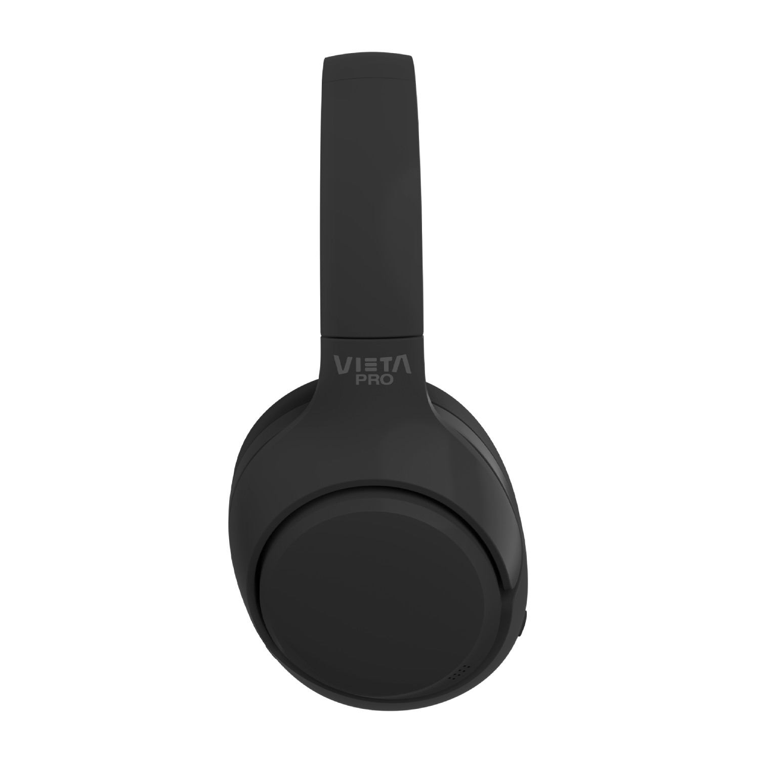 Auriculares negros con la palabra 'VIETA PRO' en la diadema, vistos de frente.