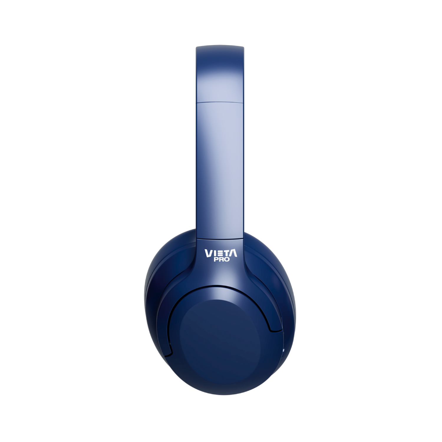 Auriculares azules con fondo oscuro.