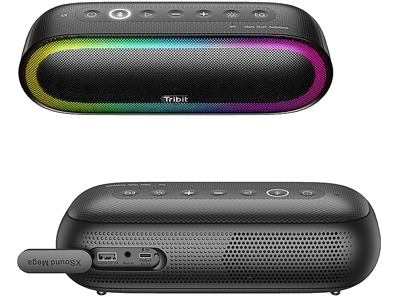 Tribit Xsound Mega ポータブル Bluetooth スピーカー TRIBIT XSound Mega 30W 20 Saat Oynatma Süresi IPX7 Su Geçirmez RGB