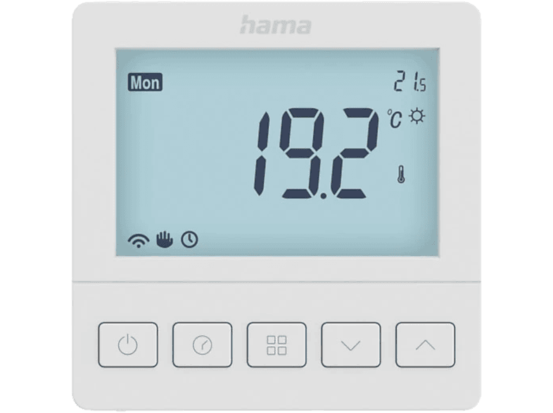 HAMA 176629 Smartes Fußbodenheizungs-Thermostat, Weiss